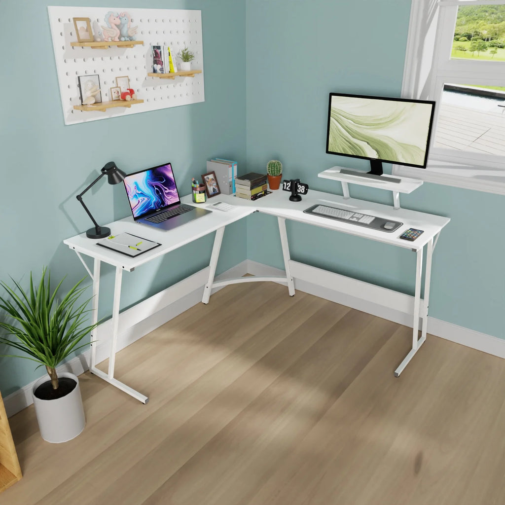 White L Shaped Corner Desk X51167