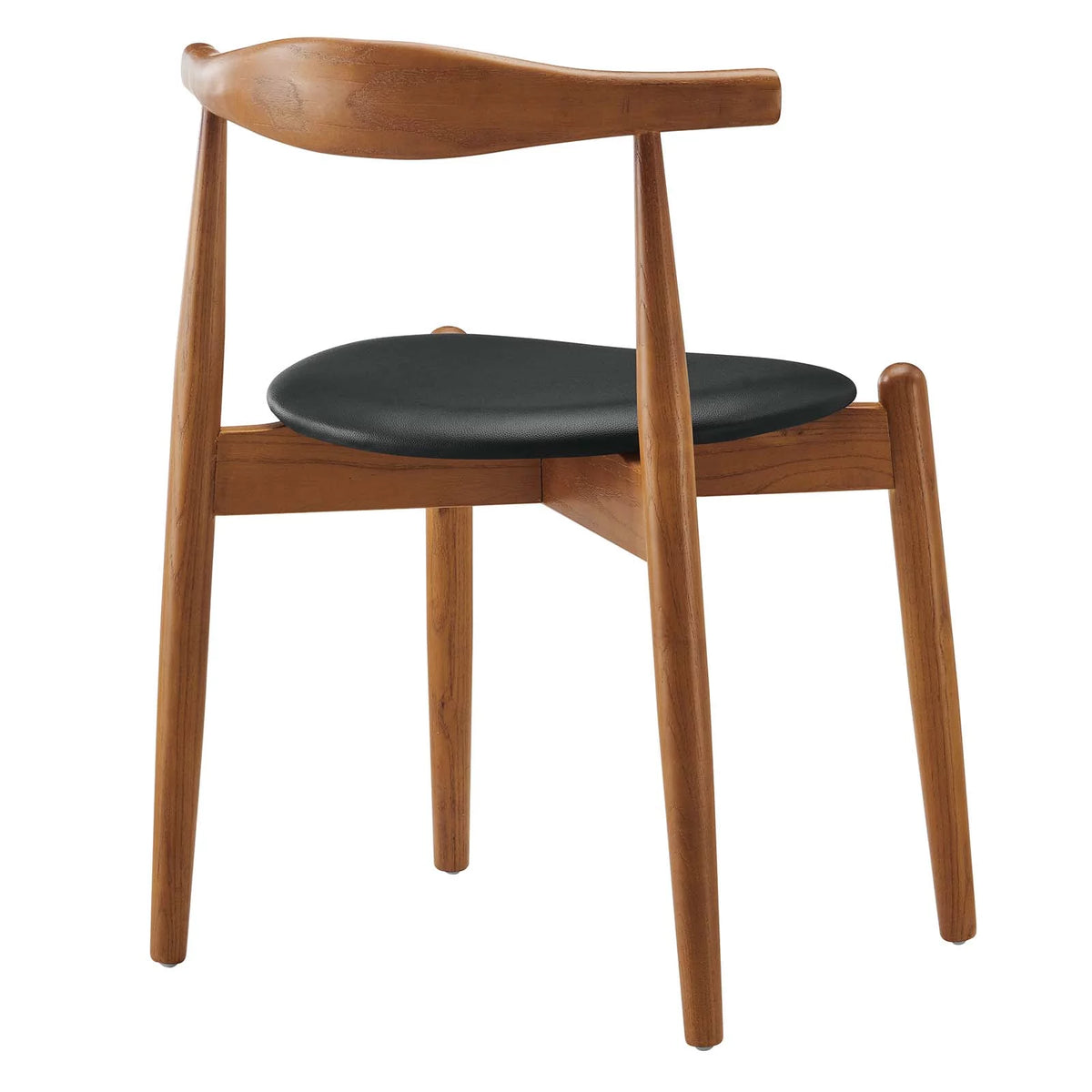 Dark Walnut Black Dining Side Chair J465