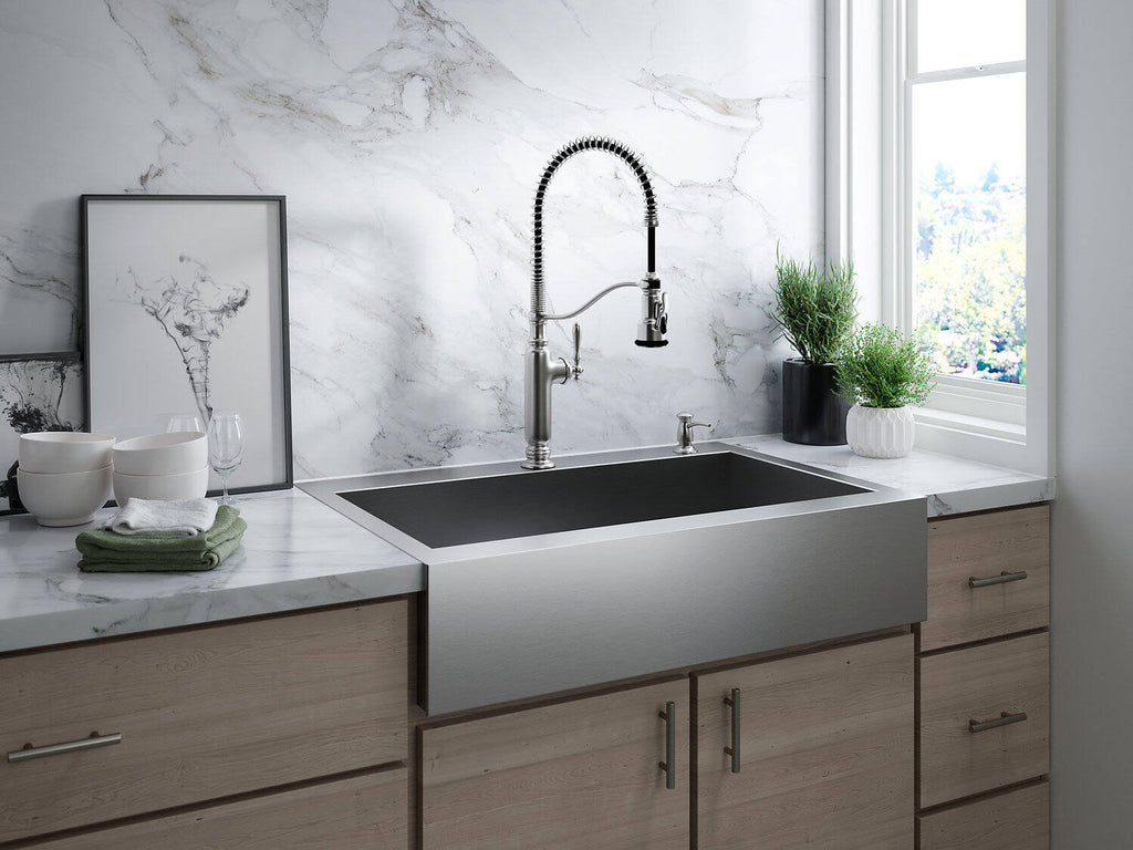 Vibrant Stainless Kitchen Sink Faucet F8808