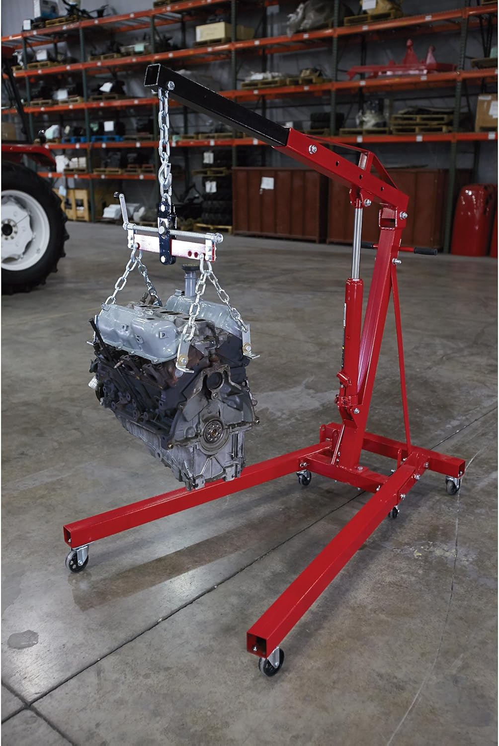 2-Ton Hydraulic Engine Hoist with Load Leveler A9946