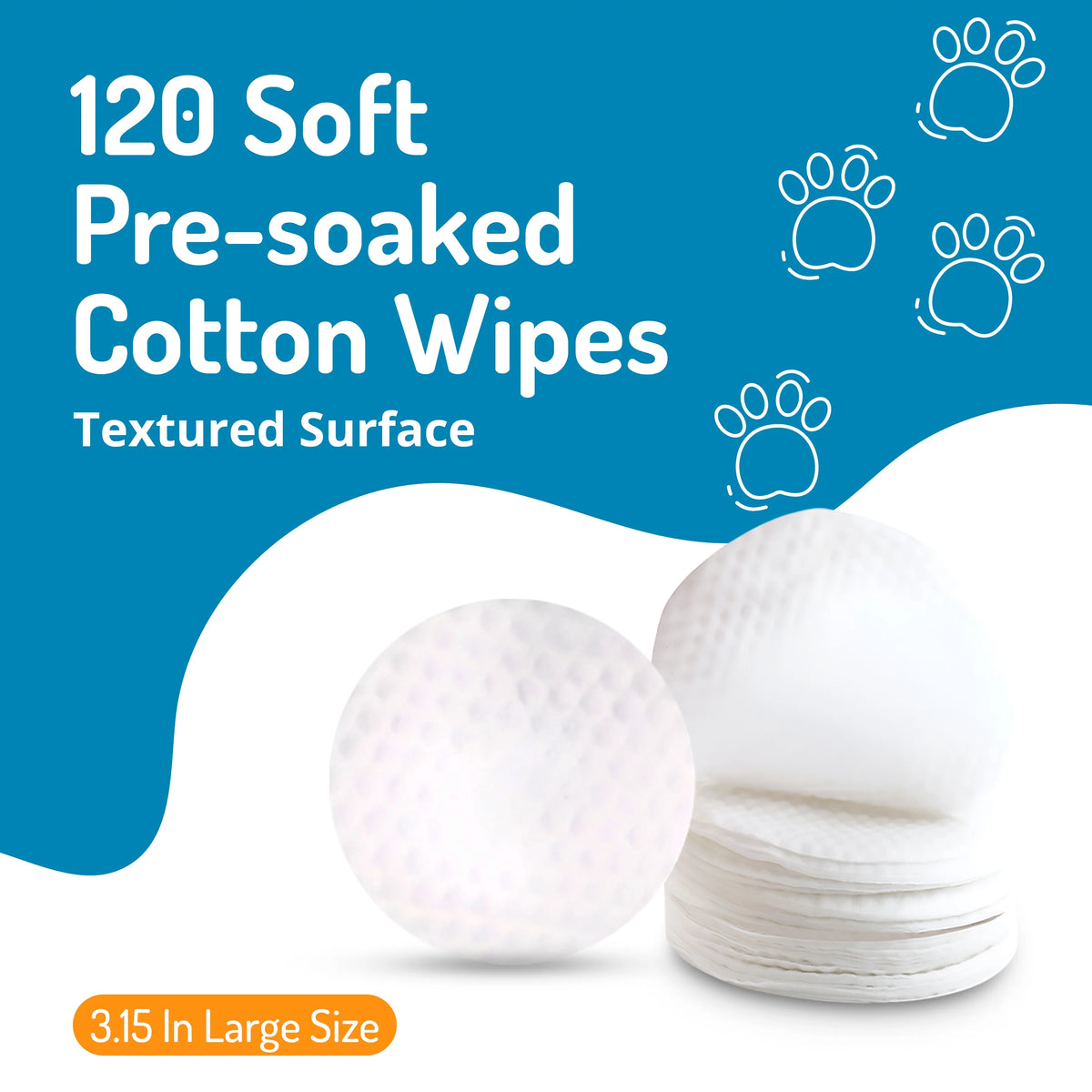 100 Count Dog Wrinkle Wipes for French Bulldog, English Bulldog, Pugs Y69338
