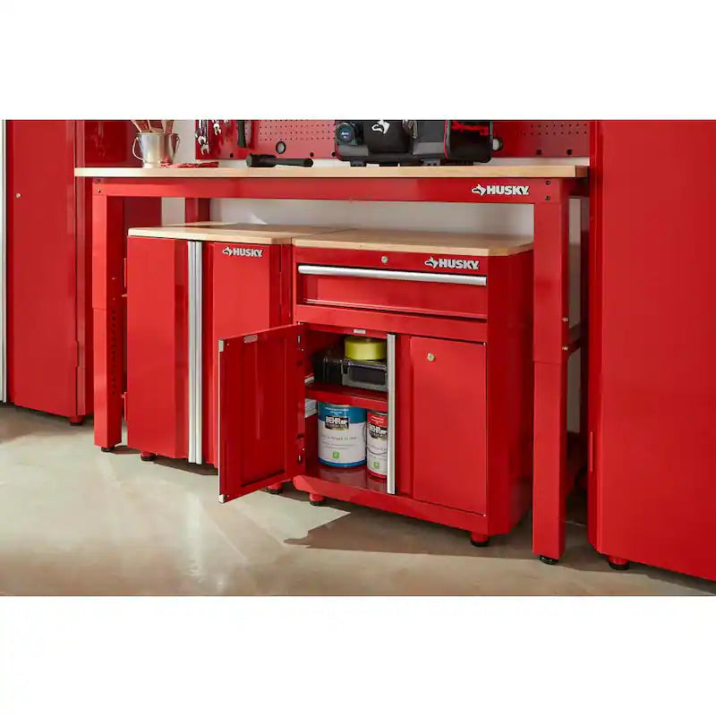 24-Gauge Steel 1-Drawer 2-Door Garage Base Cabinet in Red N6050