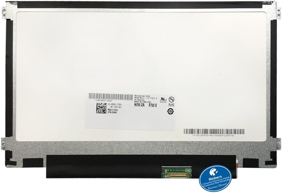 11.6" Laptop LCD LED Screen Display WXGA HD 30 Pin EDP Side Brackets Replacement Non Touch Pack of 2 Y233