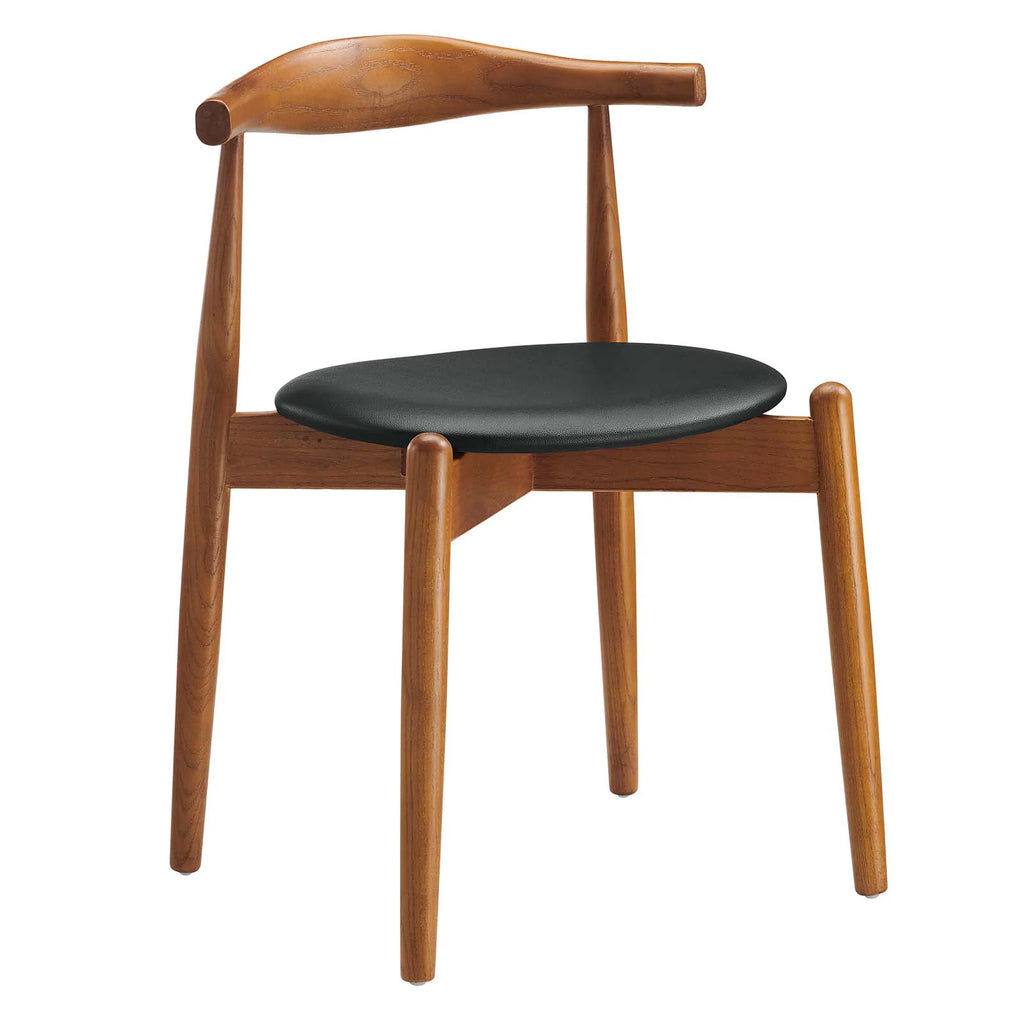 Dark Walnut Black Dining Side Chair J465