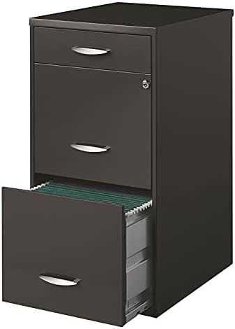 18 inch 3 Drawer Metal File Cabinet Charcoal T518