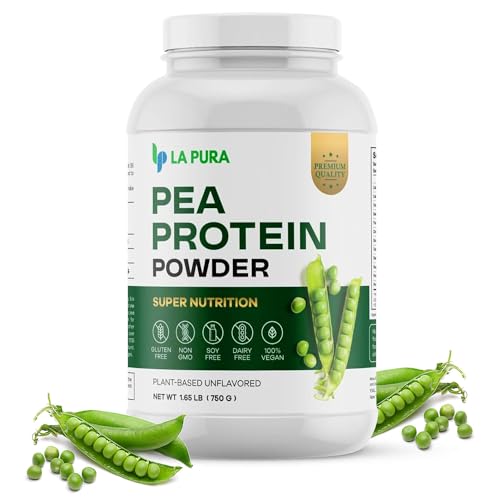 100% Vegan Pea Protein Powder, 1.65LB, Unflavored, 20g Protein, Gluten Free, Non-GMO Z73426