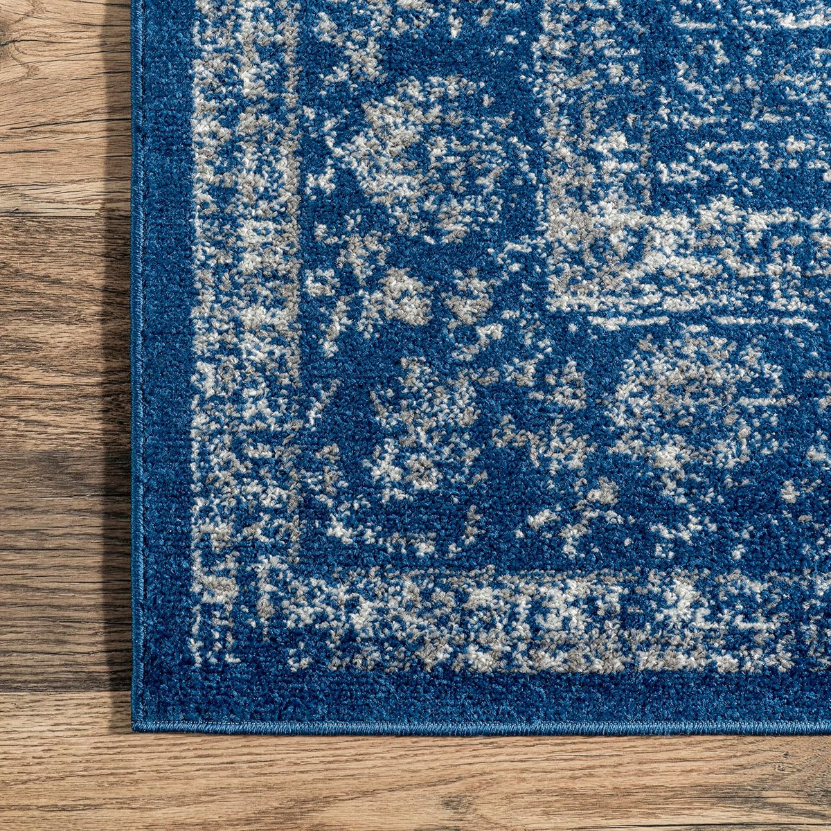 10x14 Dark Blue Area Rug D6462