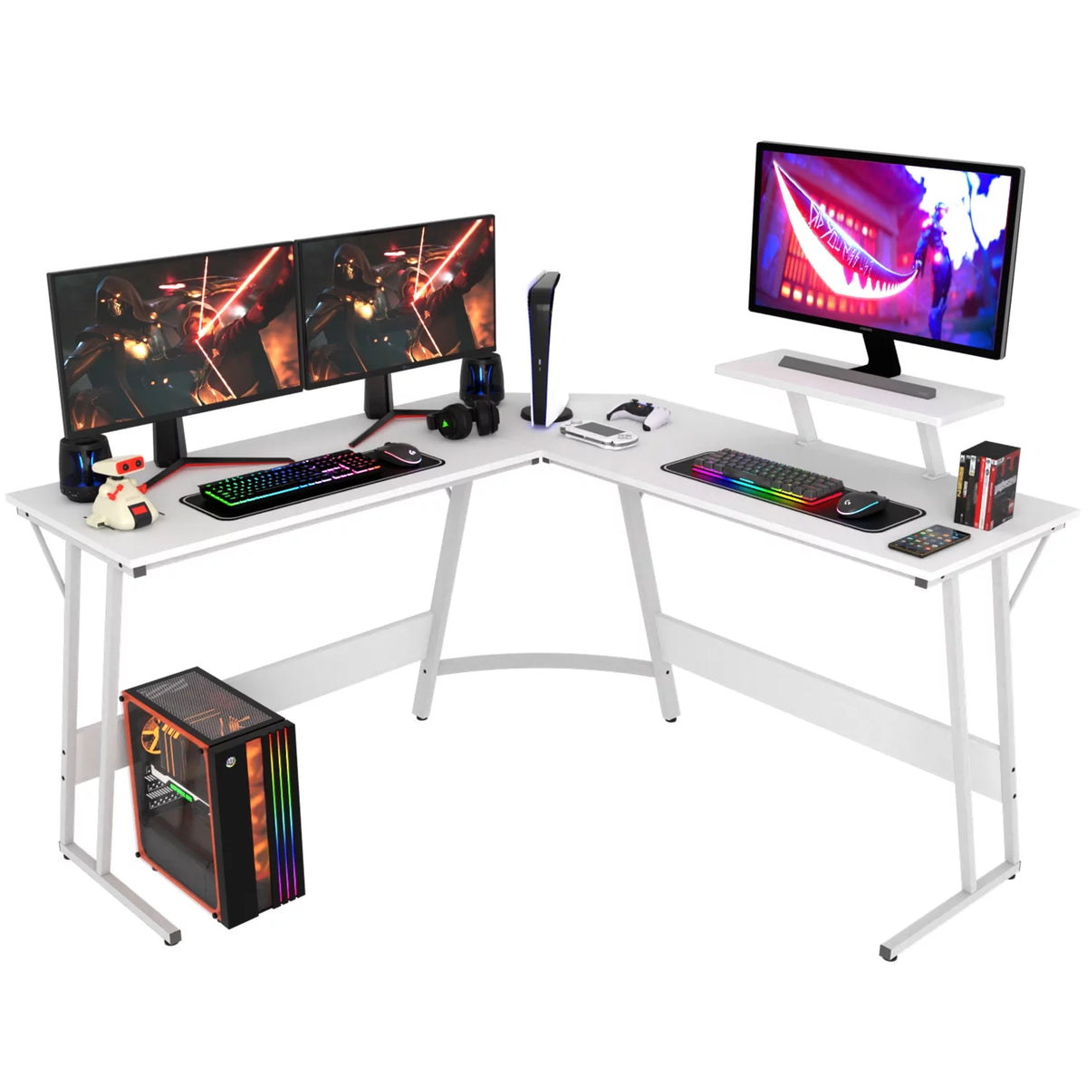 White L Shaped Corner Desk X51167