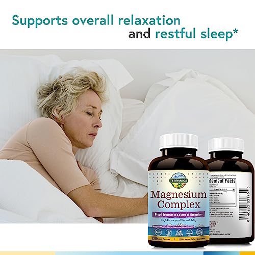 5-in-1 Magnesium Complex Supplement 500mg 240 Vegan Capsules K42373