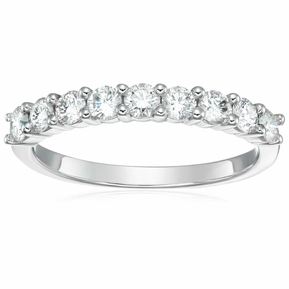 14K White Gold Diamond Wedding Band F666277