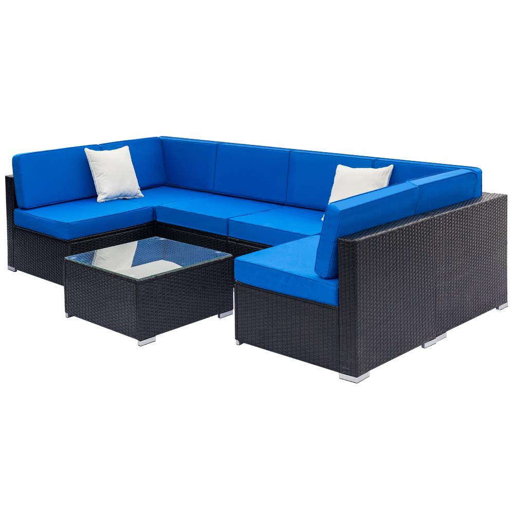 Black Small Size Sectional Sofa U539