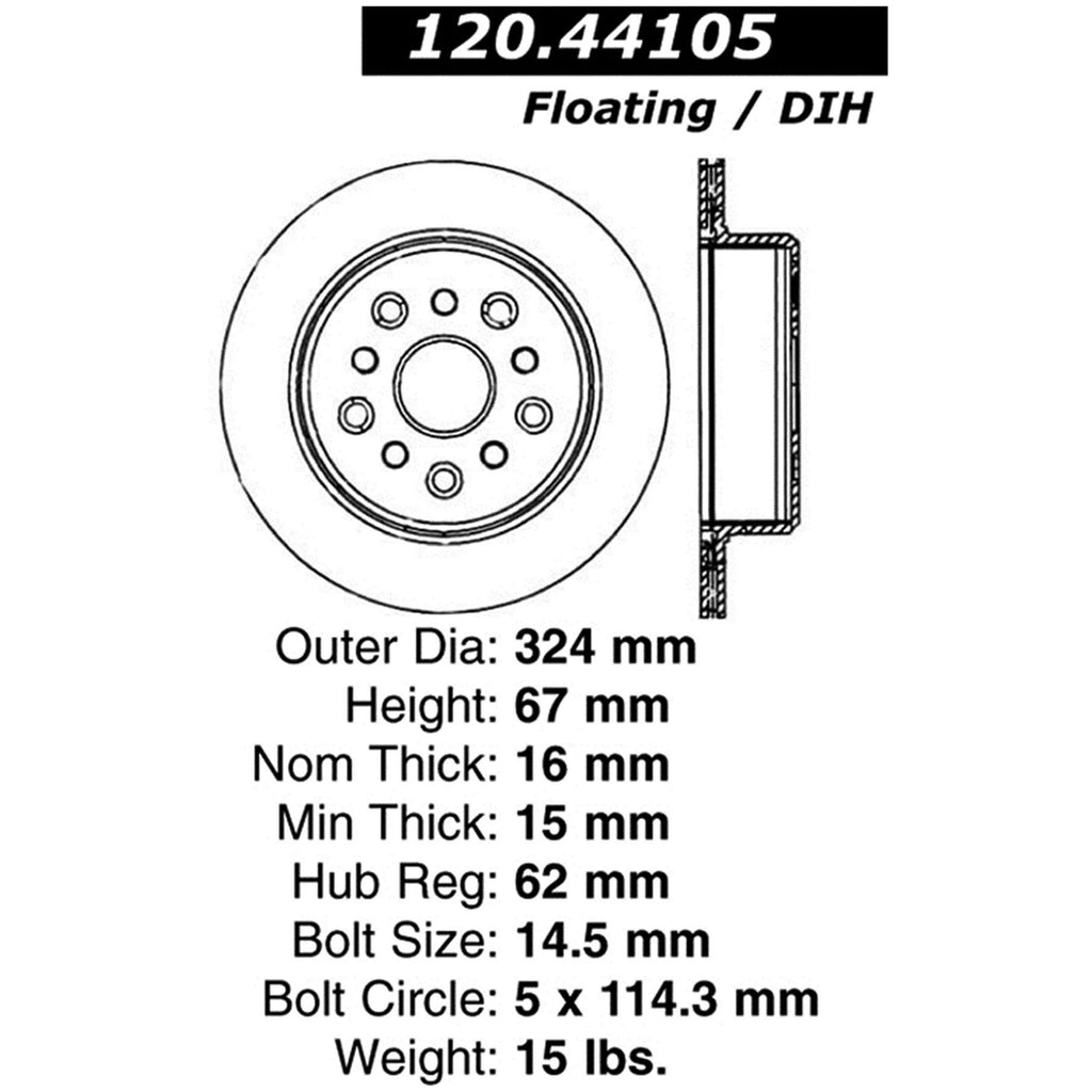 Cross Drilled Brake Rotor J53021