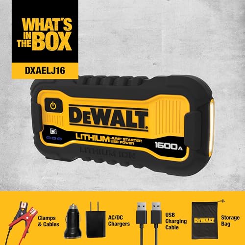 1600 Peak Amp Jump Starter Battery Booster with USB Power Station B4913