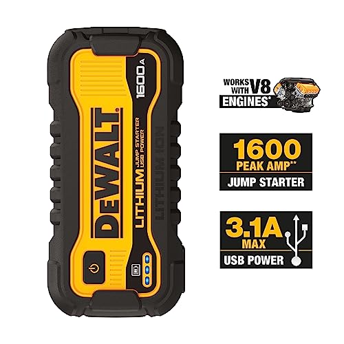 1600 Peak Amp Jump Starter Battery Booster with USB Power Station B4913