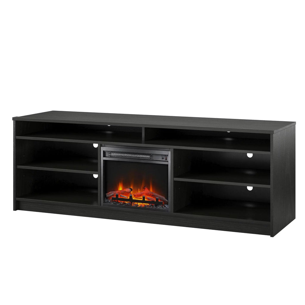 75" TV Stand with Electric Fireplace and 6 Shelves D18283