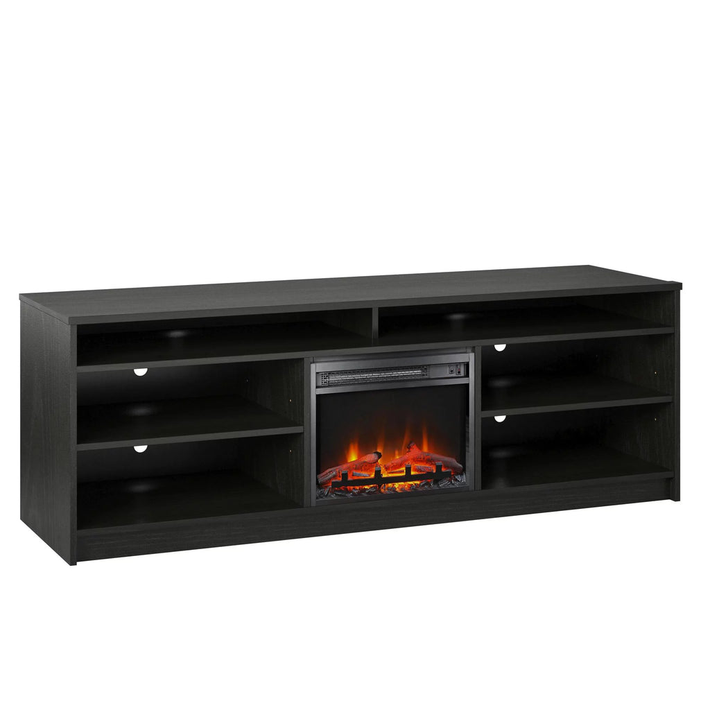 75" TV Stand with Electric Fireplace and 6 Shelves D18283