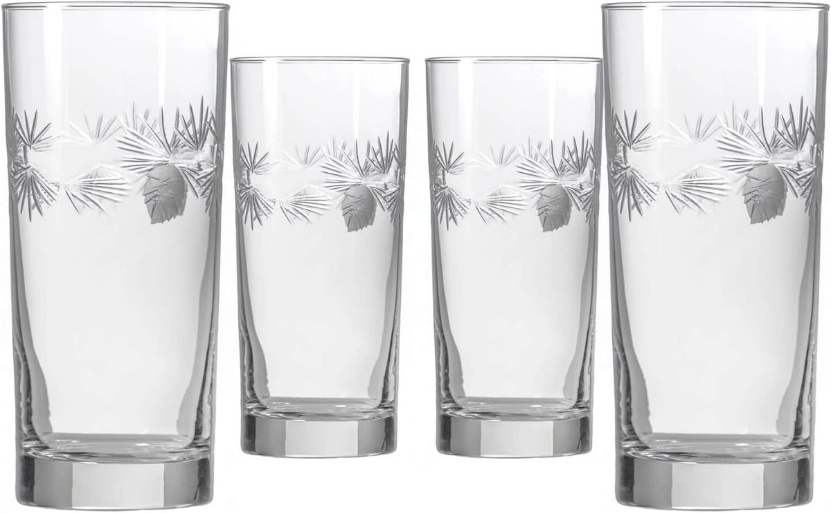 15 Ounce Etched Highball Glass Set Of 4 L370