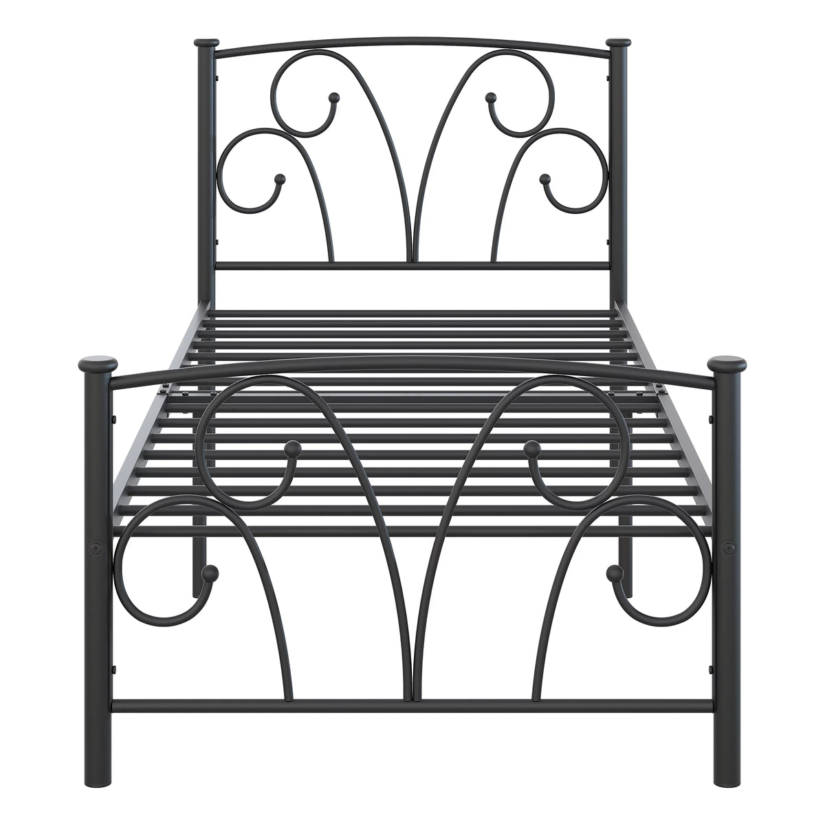 14 Twin Metal Platform Bed Frame with Headboard W998313