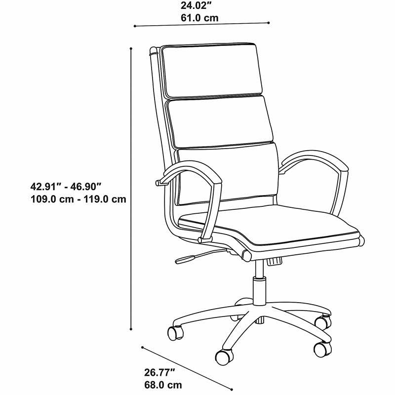 Light Gray High Back Leather Executive Office Chair L34678