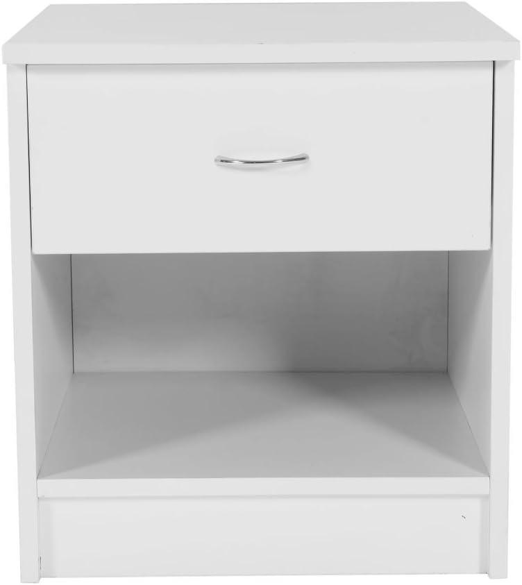 1/2 Drawer Wood Nightstand with Storage Shelf U35606