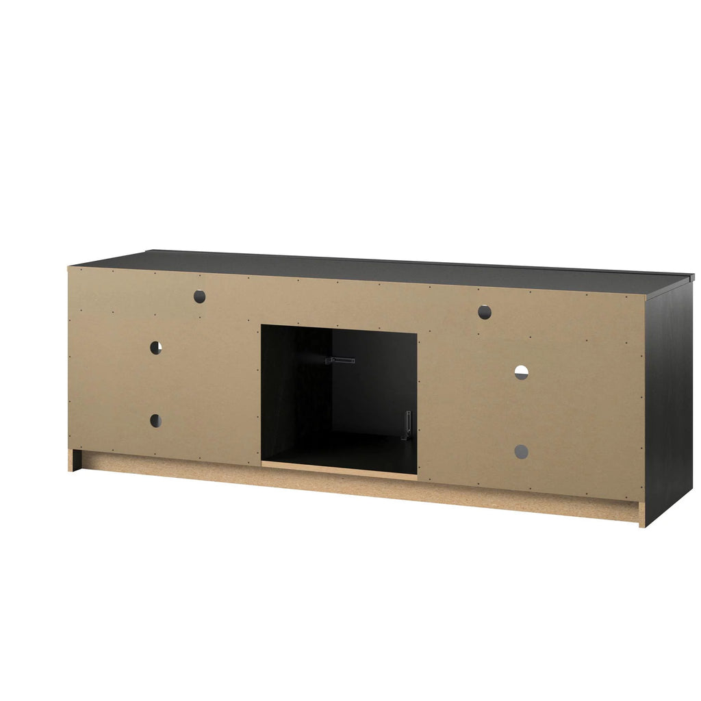 75" TV Stand with Electric Fireplace and 6 Shelves D18283