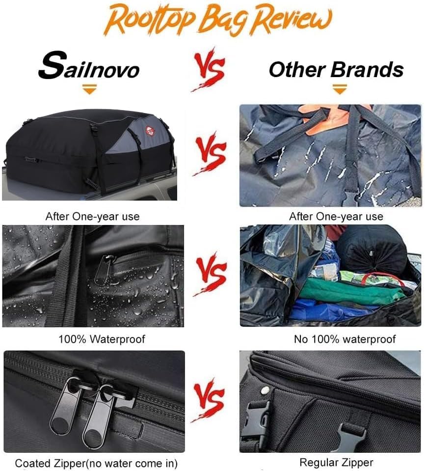 Waterproof 20 Cubic Feet Rooftop Cargo Carrier Bag X223