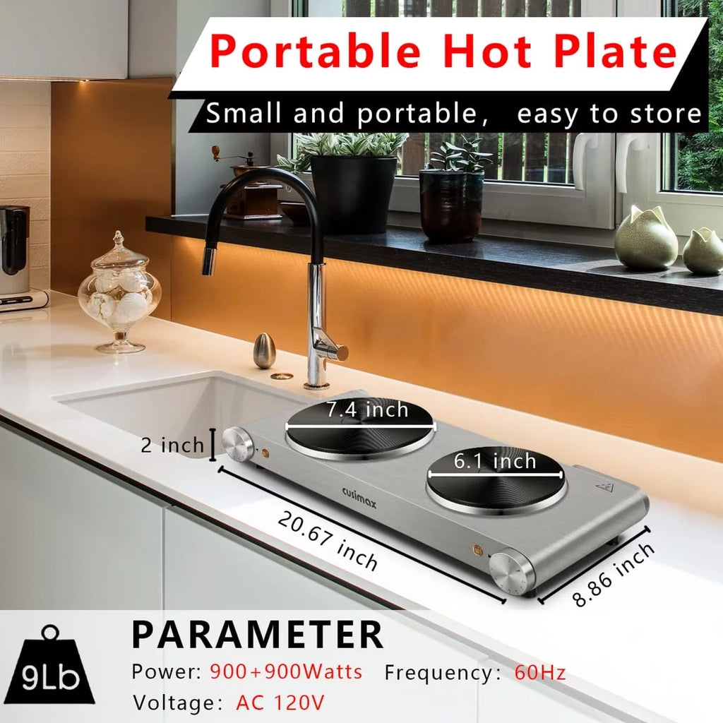 1800w Portable Stainless Steel Hot Plates M279
