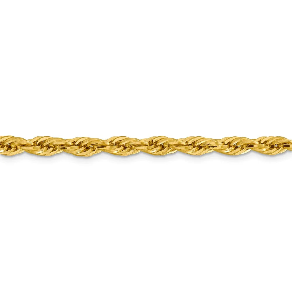 14kt Yellow Gold 4.75mm Rope Chain 24 inch Lobster Clasp K870