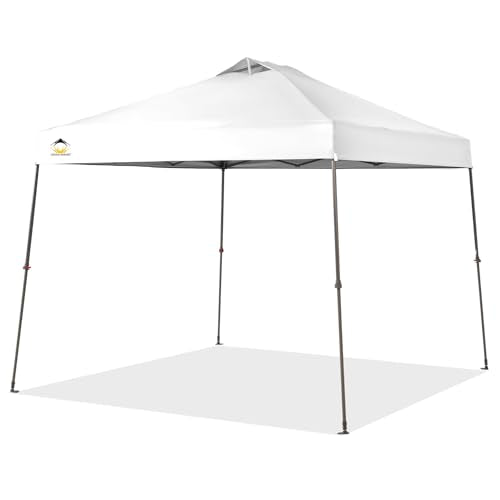 11x11 Pop Up Canopy Tent with Wheeled Bag, White S2459