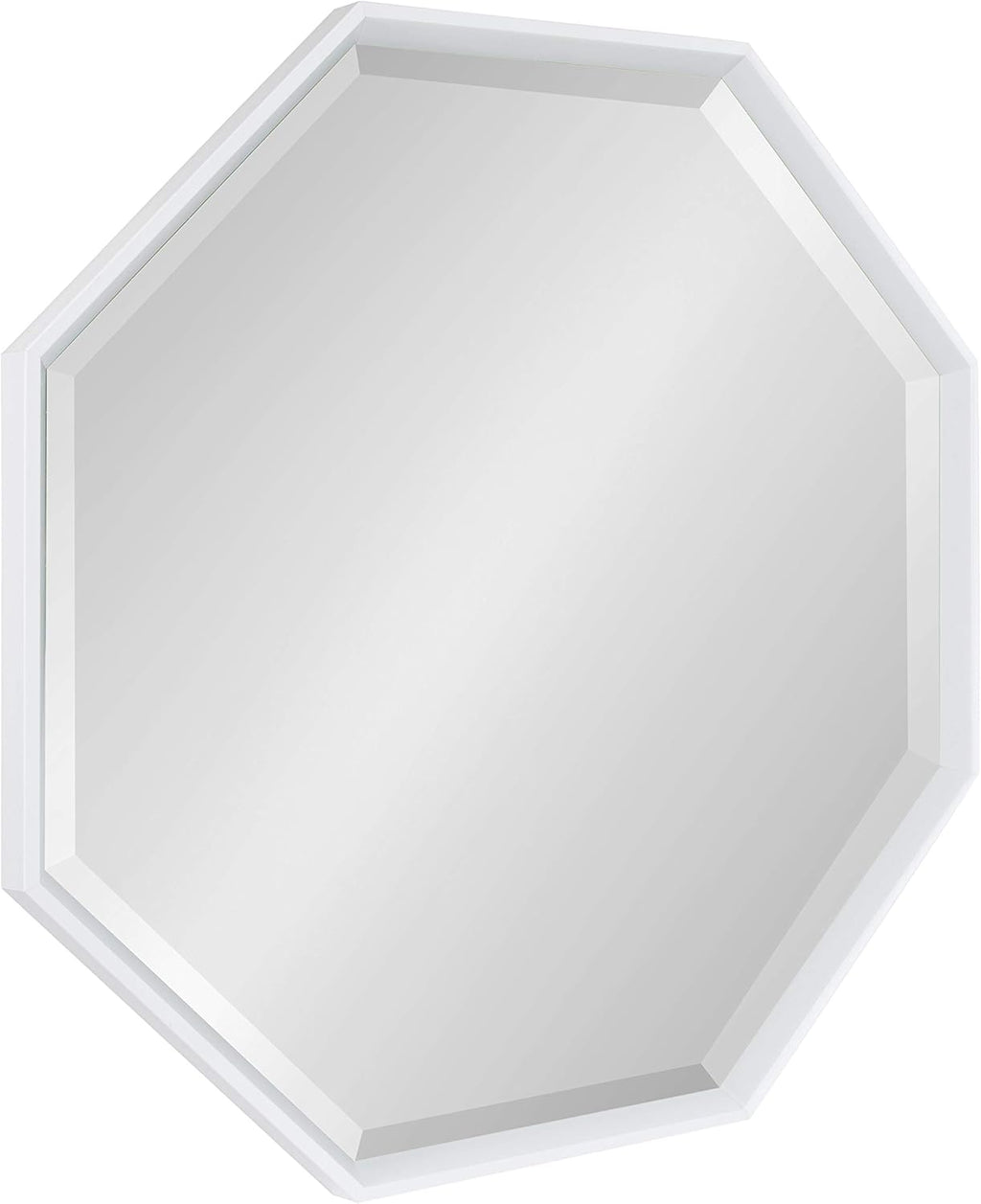 Large Octagon Frame Wall Mirror, 31.5 x 31.5, White Q1356