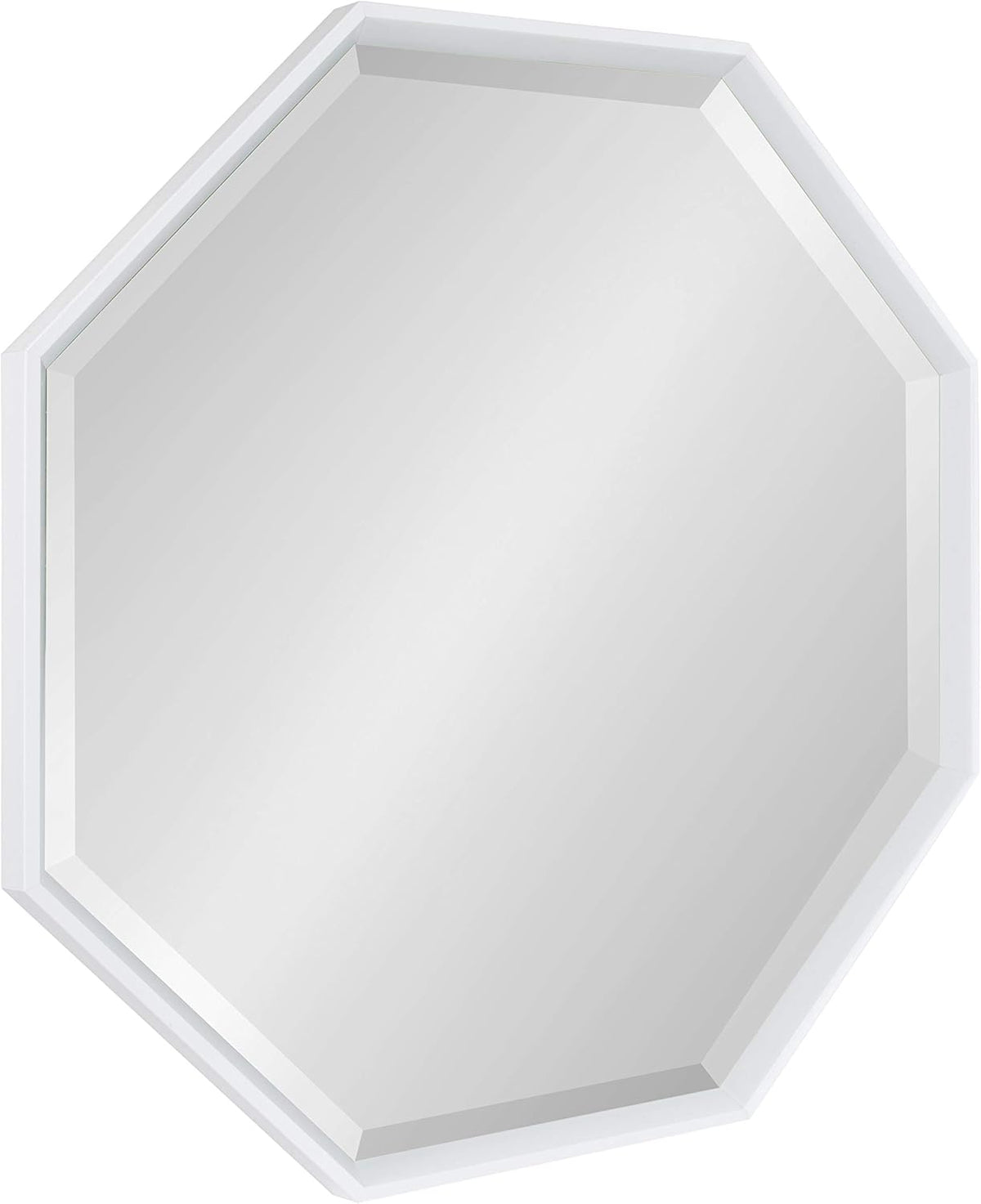 Large Octagon Frame Wall Mirror, 31.5 x 31.5, White Q1356