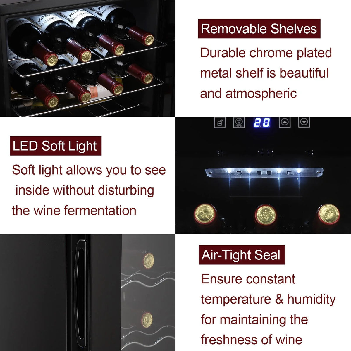 1.7cu.ft 16 Bottle Compressor Wine Cooler V657