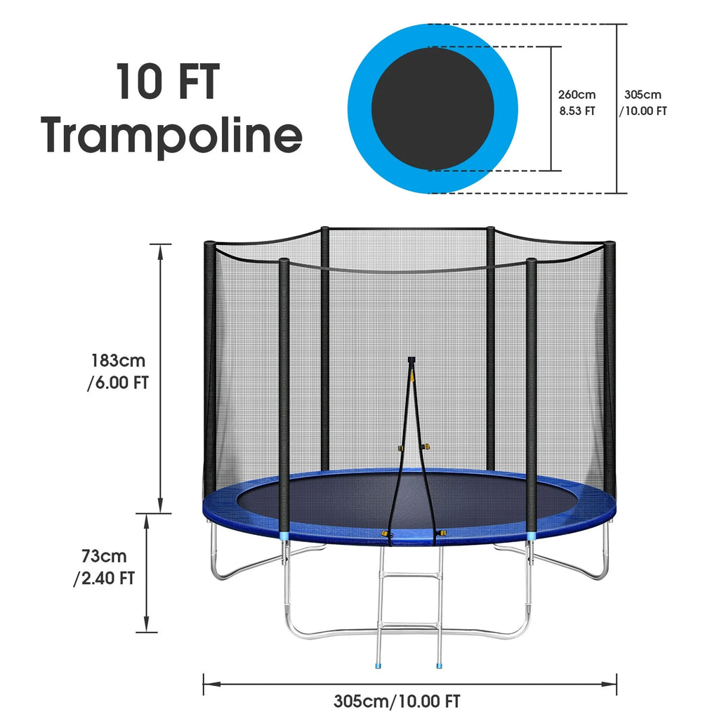 10 ft Trampoline with Enclosure Net S318814