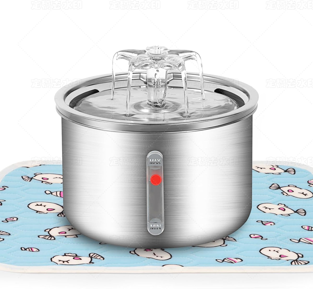 Stainless Steel Cat Water Fountain, 67oz/2L B15646