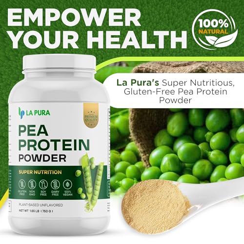 100% Vegan Pea Protein Powder, 1.65LB, Unflavored, 20g Protein, Gluten Free, Non-GMO Z73426