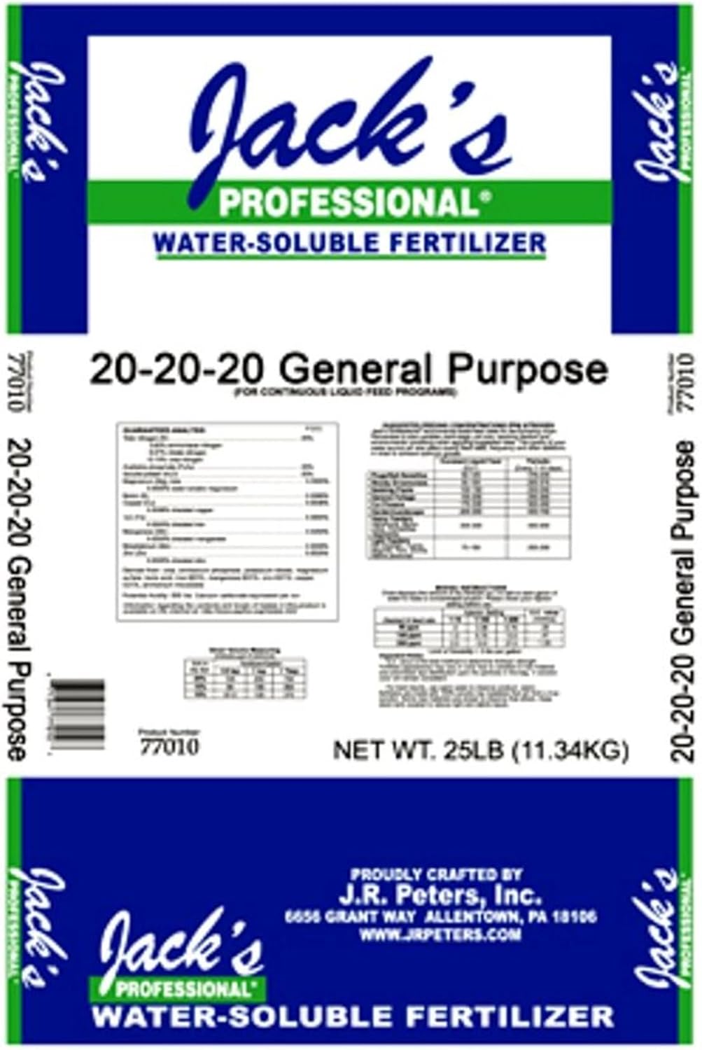 20-20-20 Water-Soluble Fertilizer, 25lbs T172