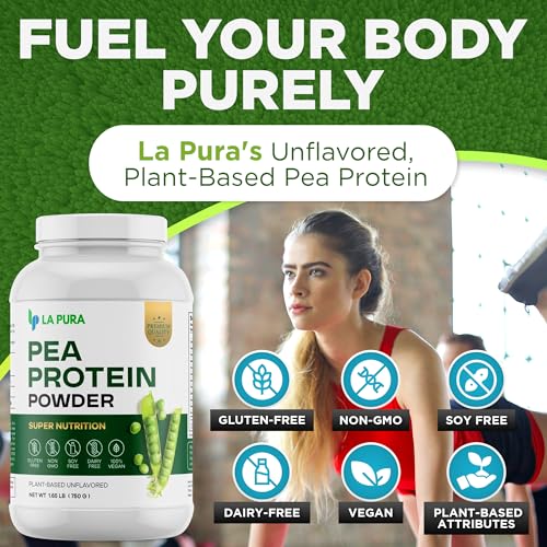 100% Vegan Pea Protein Powder, 1.65LB, Unflavored, 20g Protein, Gluten Free, Non-GMO Z73426