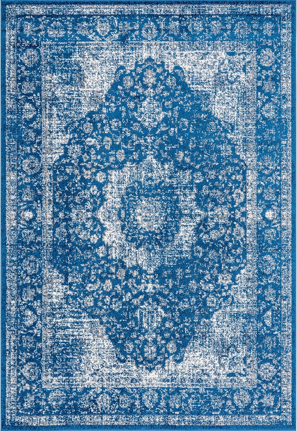 10x14 Dark Blue Area Rug D6462
