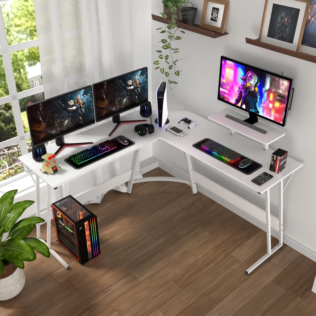 White L Shaped Corner Desk X51167