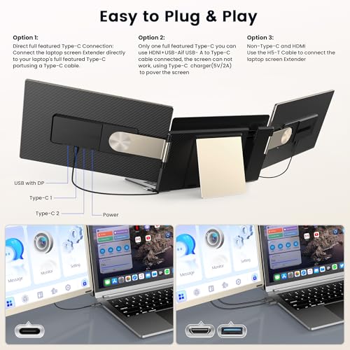 15.6" Portable Triple Monitor with IPS FHD 1080P Display K211064