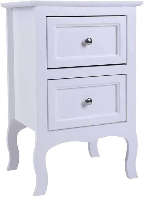 1/2 Drawer Wood Nightstand with Storage Shelf U35606