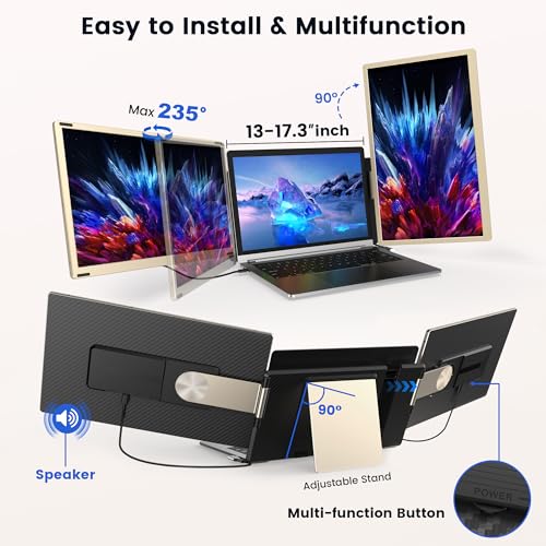 15.6" Portable Triple Monitor with IPS FHD 1080P Display K211064