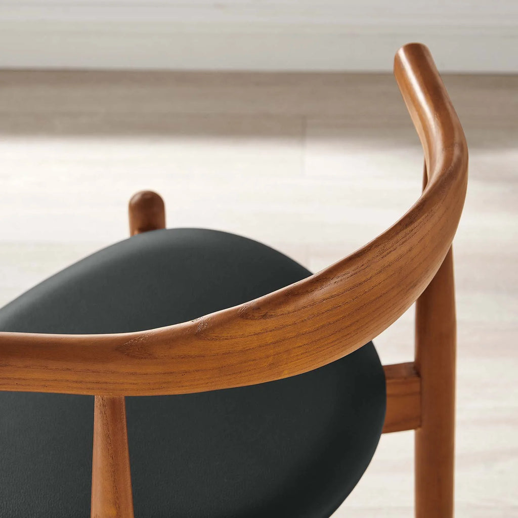 Dark Walnut Black Dining Side Chair J465