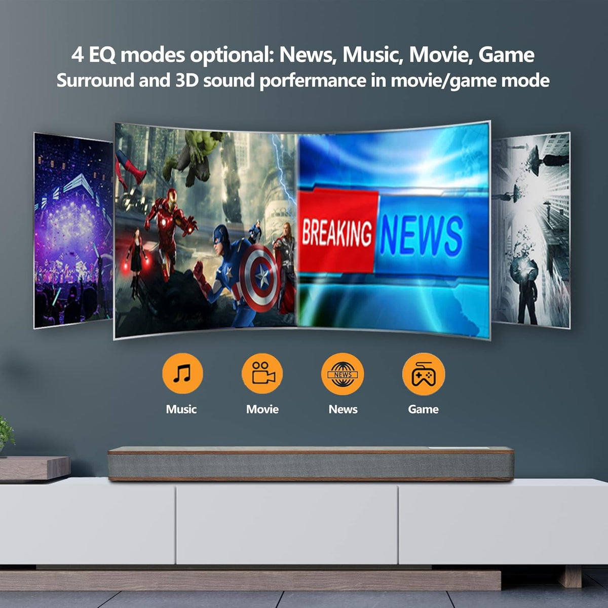 2.1 CH Wooden Sound Bar with Built-in Subwoofer A94900
