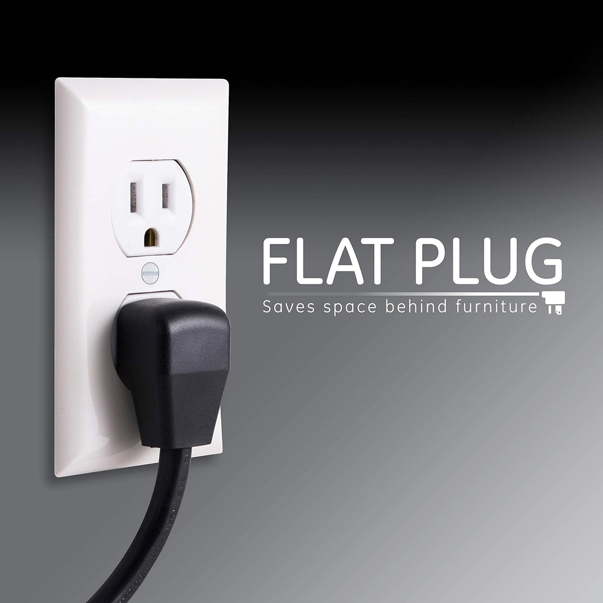 12 Outlet Surge Protector, 2 USB Ports, 8 Ft Power Cord, 4320 Joules, Flat Plug, Black, Pack of 2 S346