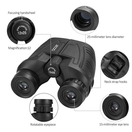 12x25 Compact Waterproof Binoculars K39341