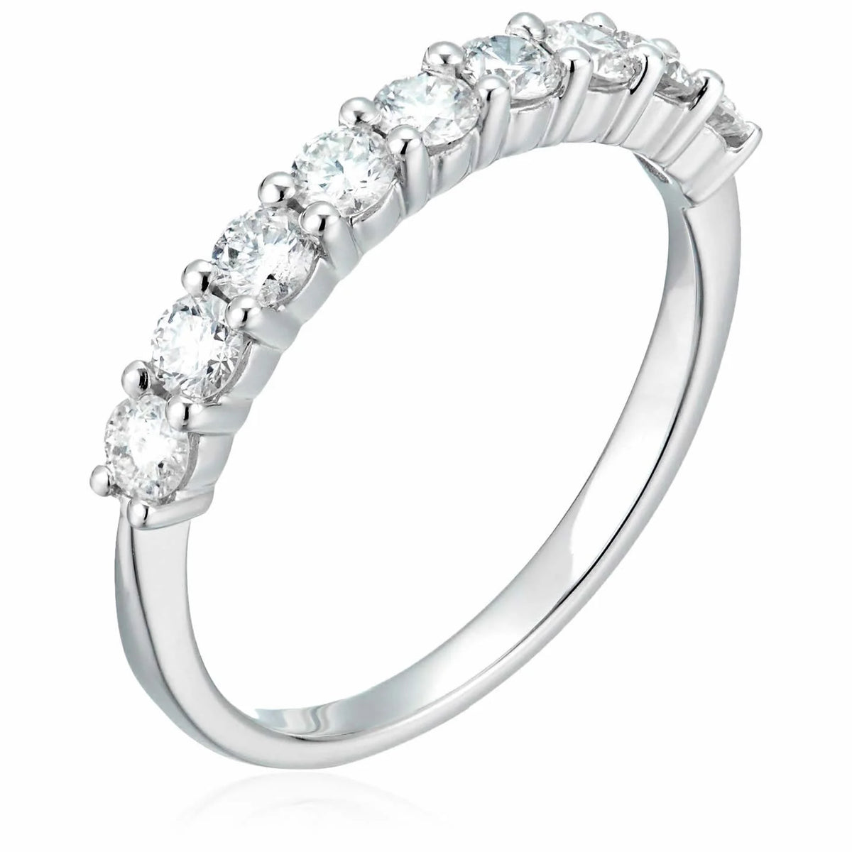 14K White Gold Diamond Wedding Band F666277