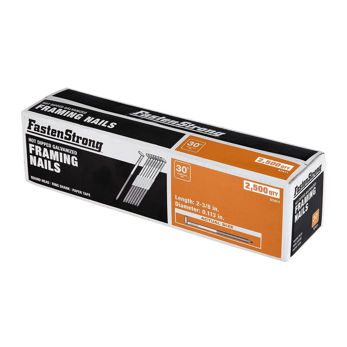 Galvanized Ring Shank Framing Nails 2500 Pack E49943