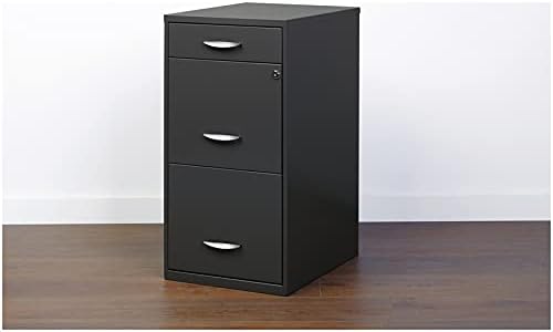 18 inch 3 Drawer Metal File Cabinet Charcoal T518
