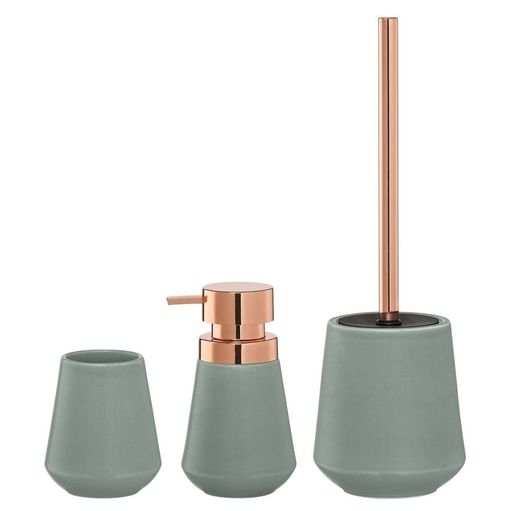 Green/Copper 3 Piece Bathroom Accessory Set A469445